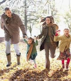 Family enjoying life thanks to insurance planning