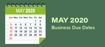 May 2020 Business Due Dates | Sandra Gulledge CPA PA