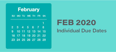 February 2020 Individual Due Dates