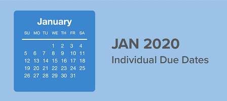 January 2020 Individual Due Dates