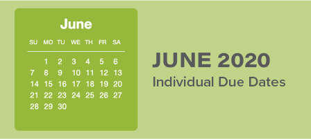 June 2020 Individual Due Dates