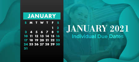 January 2021 Individual Due Dates