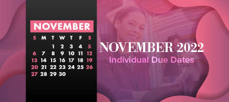 November 2022 Individual Due Dates