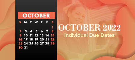 October 2022 Individual Due Dates
