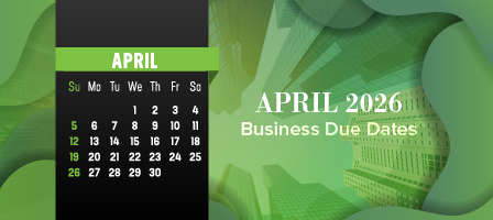 April 2026 Business Due Dates