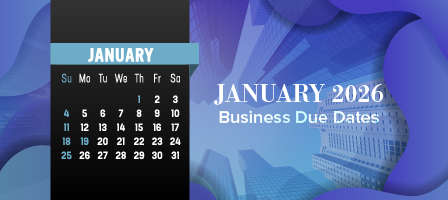 January 2026 Business Due Dates