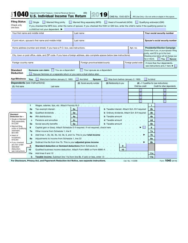 IRS Form 1040: Understanding U.S Individual Income Tax Return | Legacy ...