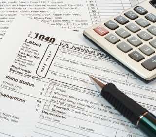 Tax returns being prepared